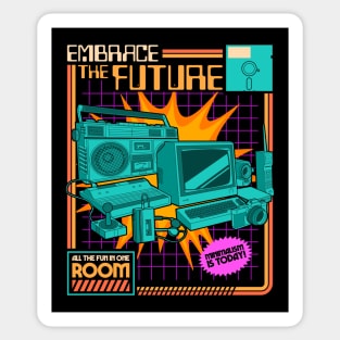 Embrace The Future - Nostalgia Tech Sticker